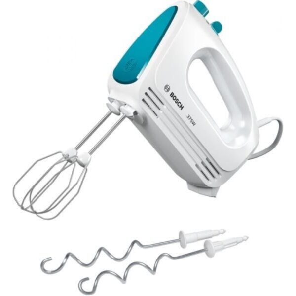 Mixer de mână Bosch CleverMixx Fun MFQ2210D 375 W, 4 viteze, Alb / Bleu