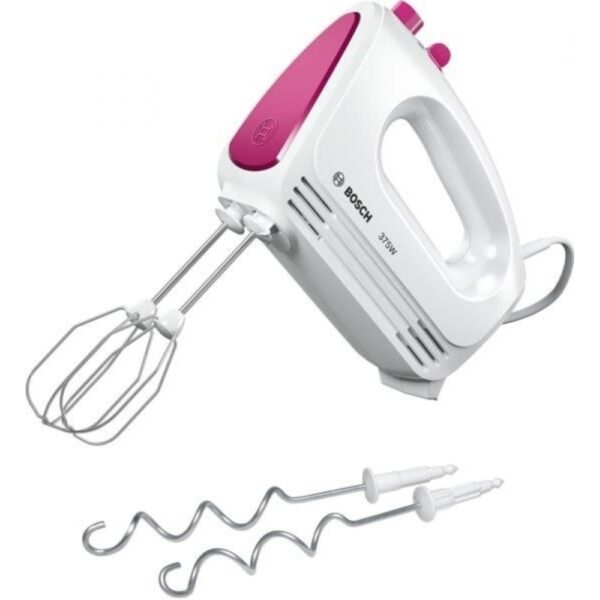 Mixer de mână Bosch CleverMixx Fun MFQ2210P 375 W, 4 viteze, Alb / Violet