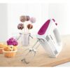 Mixer de mână Bosch CleverMixx Fun MFQ2210P 375 W, 4 viteze, Alb / Violet