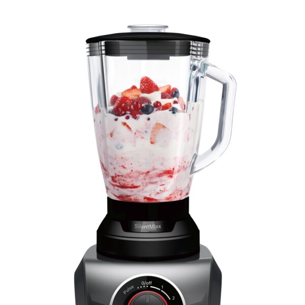 Blender de masa Bosch SilentMixx MMB42G0B, 700 W, 2 viteze, Functie Pulse, Negru