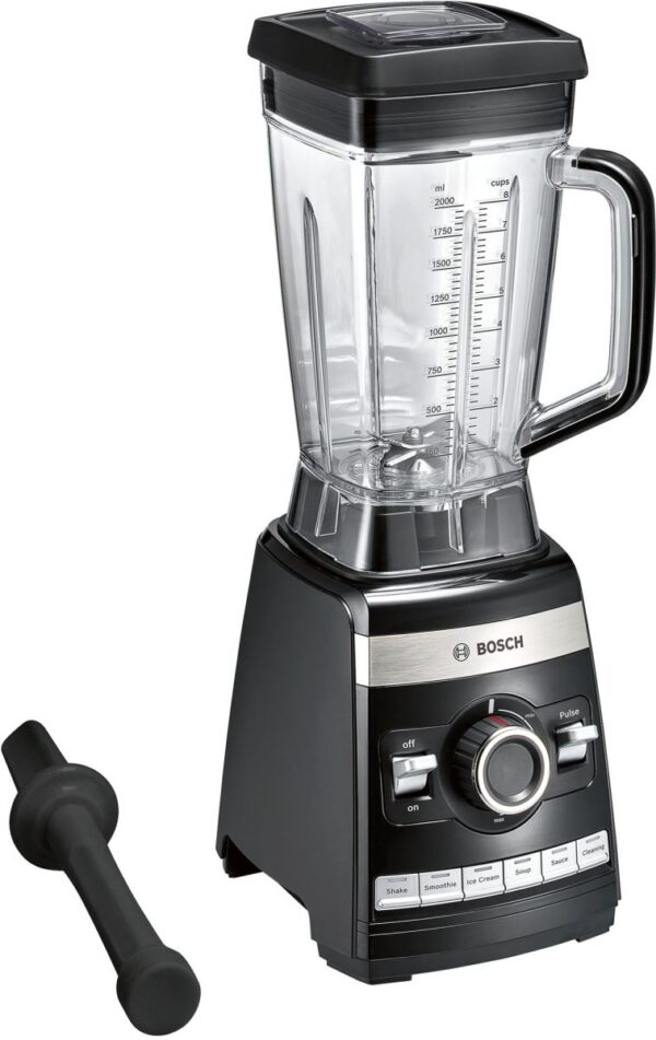 Blender Bosch VitaBoost MMBH6P6B, 1600W, 31500 rpm, 2 l, Pulse, vas Tritan, Negru