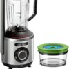 Blender Bosch Vitamaxx MMBV622M, 1000 W, 1.5 L, Lame inox, Funcție "auto", Funcție puls, Zdrobire gheata, Funcție vidare, Vas etanșare în vid 0.75l, Argintiu