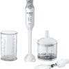 Blender Bosch ErgoMixx MSM66050, 600 W, 12 Viteze, Minitocator, Vas gradat, Tel, Alb/Gri