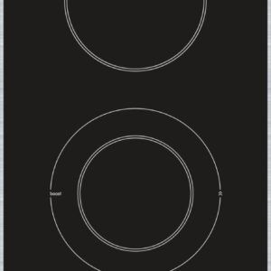 Plita incorporabila Bosch Domino PKF375FP1E, Serie 6, plita vitroceramica radianta, 30 cm, control DirectSelect, 2 zone de gatit (1 zona cu dublu circuit), PowerBoost