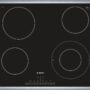 Plita incorporabila Bosch PKF645FP1E, Serie 6, 60 cm, plita vitroceramica radianta, control DirectSelect, 4 zone de gatit HighSpeed (1 cu dublu circuit), PowerBoost