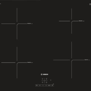 Plita incorporabila Bosch PUE611BB2E, Serie 4, 60 cm, plita vitroceramica cu inductie, control TouchSelect, 4 zone de gatit prin inductie, PowerBoost