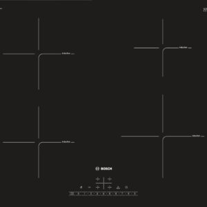 Plita incorporabila Bosch PUE611FB1E, Inductie, 4 Zone de gatit, Touch control, 60 cm, Sticla neagra