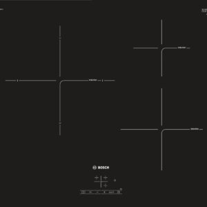 Plita incorporabila Bosch PUJ611BB1E, Serie 4, 60 cm, plita vitroceramica cu inductie, control TouchSelect, 3 zone de gatit prin inductie, PowerBoost
