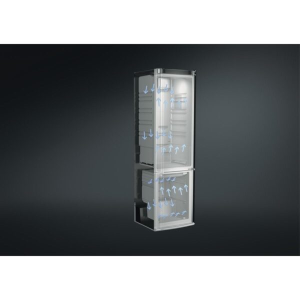 Combina frigorifica incorporabila AEG SCE81816TS, Dezghetare automata frigider Pro fresh si congelator No Frost, 253 l, 1 compresor+electrovalva, Ventilator interior, Control electronic LCD in interior, Coolmatic, Frostmatic, Clasa A +, H 178 cm