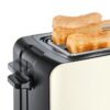 Prajitor de paine Bosch ComfortLine TAT6A117, 1090 W, compact, 2 felii, reglaj electronic, suport chifle integrat, cream/gri închis