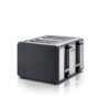 Prajitor de paine Bosch TAT7S45, 1800 W, 4 felii, Dezgheţare, Reîncălzire, Tastă Stop, Negru/argintiu