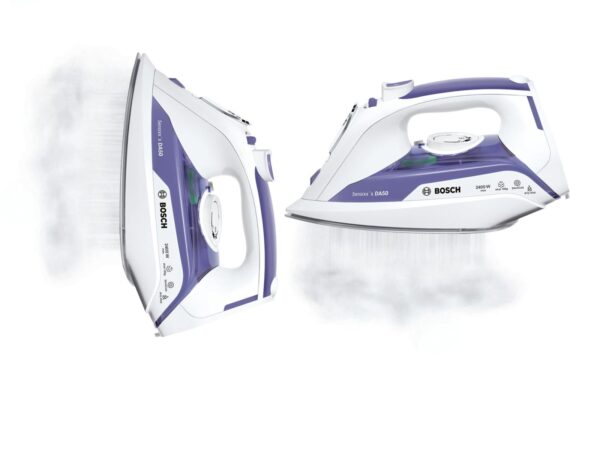 Fier de calcat Bosch Sensixx'x DA50 TDA5024010, Ceranium-Glissee, 2400 W, Alb/Albastru