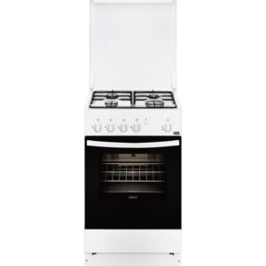 Aragaz Zanussi ZCG210T1WA, 50x50 cm; 4 arzatoare gaz; 61 litri; Aprindere electrica plita, Alb