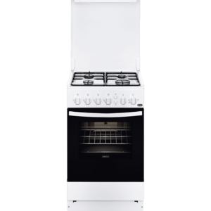 Aragaz Zanussi ZCG212H1WA, 50x50 cm; 4 arzatoare gaz; 61 litri; Timer, Aprindere electrica plita, Grill, Alb