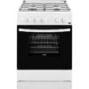 Aragaz Zanussi ZCG612H1WA, Gaz, 4 Arzatoare, Grill, Rotisor, Aprindere Electrica, 60x60 cm, Alb