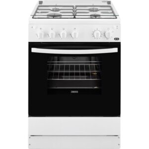 Aragaz Zanussi ZCG612H1WA, Gaz, 4 Arzatoare, Grill, Rotisor, Aprindere Electrica, 60x60 cm, Alb