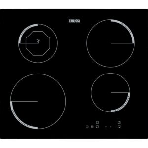 Plita incorporabila Zanussi ZEI6840FBA, Inductie, 4 arzatoare, Control Touch, Booster, 60 cm, Neagra