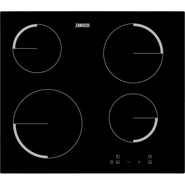 Plita incorporabila Zanussi ZEV6240FBA, 4 arzatoare, Control Touch, 60 cm, Neagra