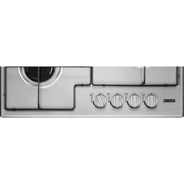 Plita incorporabila Zanussi ZGH65414XS Gaz, 4 Arzatoare, Butoane argintii, 60 cm, Inox