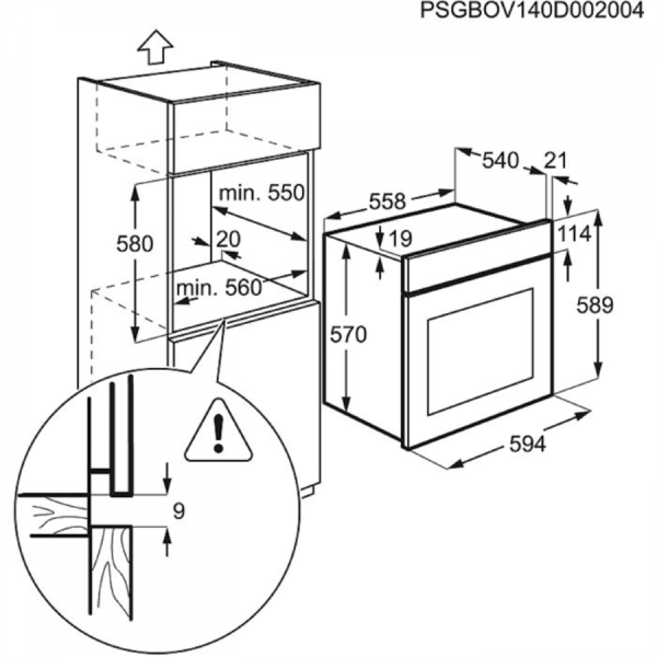 Cuptor incorporabil Zanussi ZOB442XU, Electric, 57 l, Clasa A, Timer, Grill, Inox