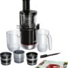 Storcator de fructe cu melc Bosch MESM731M,150W, 55 RPM, 3 filtre (fin, gros, sorbet), Negru